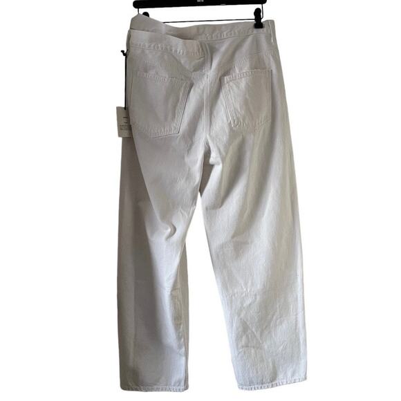 Agolde Broken Waistband Jeans In Milkshake White Size 32 - Picture 4 of 14